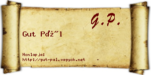 Gut Pál névjegykártya